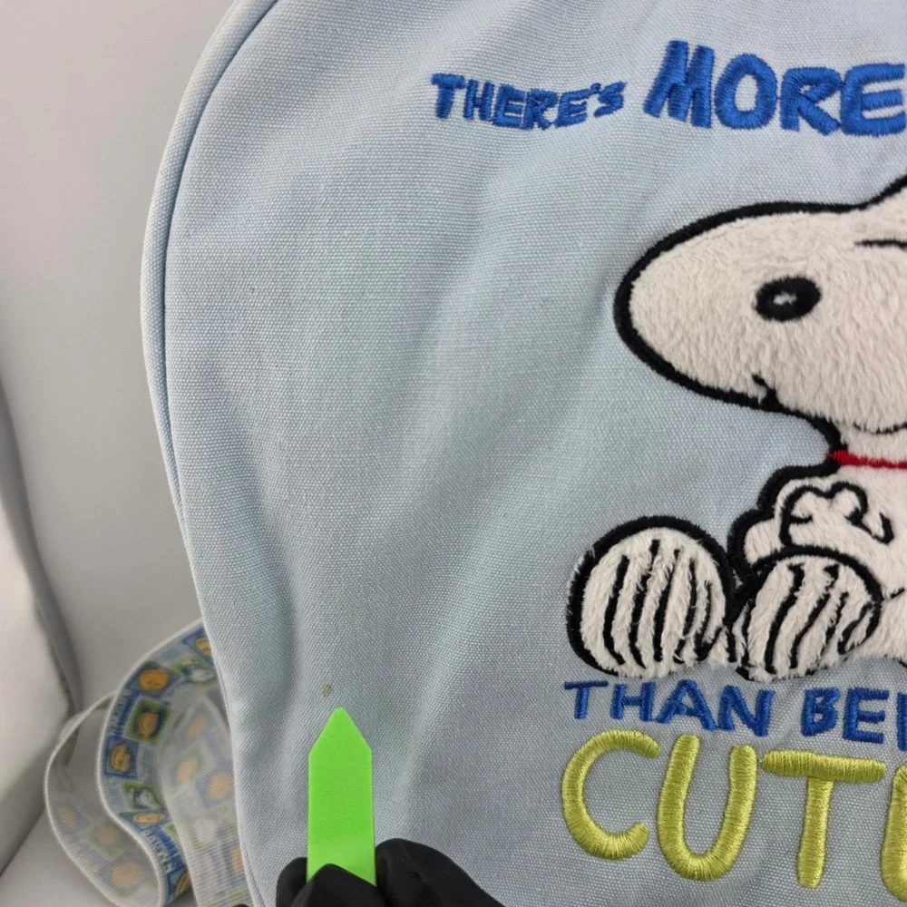 Peanuts Camp Snoopy Backpack Kids Small‎ Blue Fair Vintage Embroidered Canvas